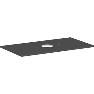 Console / wastafelblad 980x550mm Diamond Matt Grey met middenuitsparing tbv waskom zonder kraangat Xelu Q 54114910