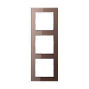 Afdekraam 3-voudig Acreation glas mokka