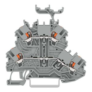 2-etageklem Met drukknop Rijg-/rijgklem grijs VVE=50