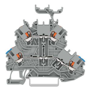2-etageklem Met drukknop Rijg-/rijgklem grijs VVE=50