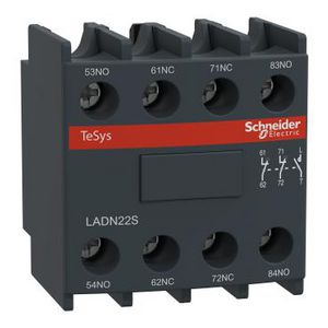 Hulpcontactblok -2xNO+2xNC Rode veiligheidsindicatie TeSys D
