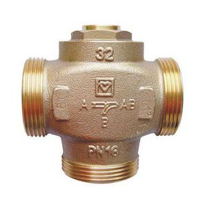 Teplomix 3-weg Therm. 55 63gr. messing vlakd. DN25 VVE=10