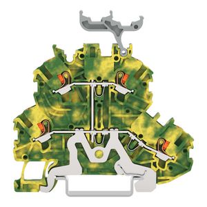 2-etageklem Aard-/rijgklem Met drukknop groen-geel VVE=50