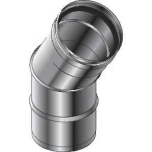 Bocht enkelwandig RVS SPG 30° 100mm Roccheggiani