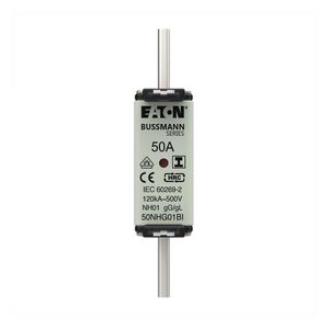 Zekering laagsp. 50A AC 500V NH01 gL/gG dubbele meld VVE=3