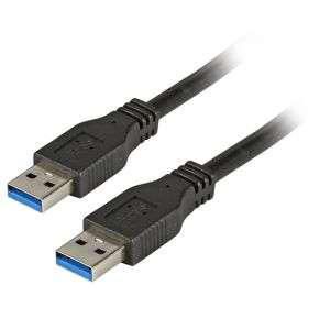 USB3.0 kabel male/male 1,8m zwart