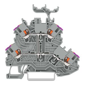 2-etageklem Met drukknop Rijg-/rijgklem grijs VVE=50