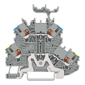 2-etageklem Aard-/rijgklem Met drukknop grijs VVE=50