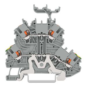 2-etageklem Aard-/rijgklem Met drukknop grijs VVE=50