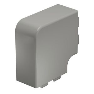 Deksel platte hoek 60x110mm polyvinylch. steengrijs VVE=2