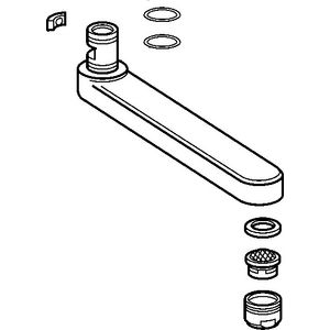 Uitloop 145mm chroom