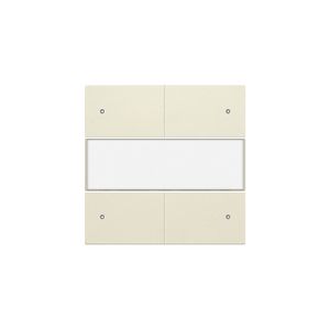 Afwerkingsset 4-voudige pot.vrij knop 24V Led/tekst cream