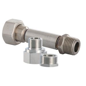 Radiatoraansluiting flexibel G3/4" euroconus x G3/8" + G3/4" verlengbaar 190-410mm