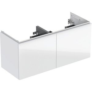 Acanto dub.wastafelonderkast 2 lades 2 binnenlades B120 Wit glas