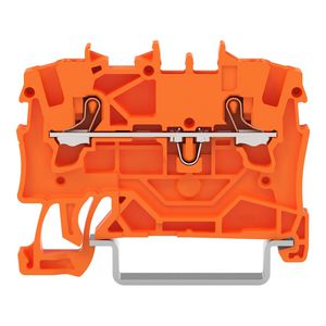 2-draads rijgklem Met drukknop 1,5 mm² oranje VVE=100