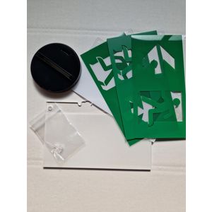Pictogram noodverlichting pictogram kit zwart