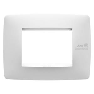 ONE PLATE-TECHNOPOLYMER-3 MODULES-WHITE-ANTIBACTERIA