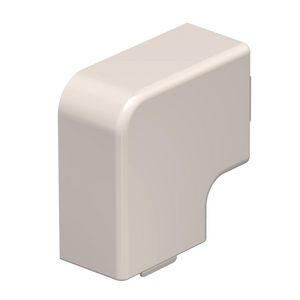 Deksel platte hoek 25x40mm polyvinylchlorid creme wit VVE=4