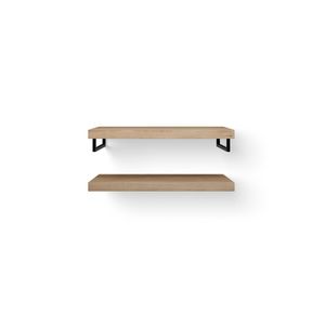 Wastafelblad-set Duo Wood eiken 100cm ophanging zwart