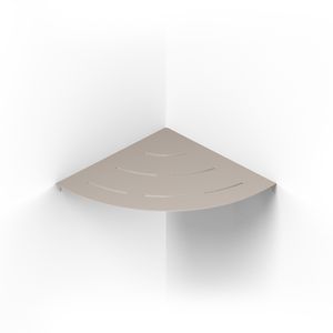 Planchet hoekmodel CORNER SHELF ROUNDED 300mm matt sand beige