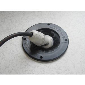 Vloerdoorvoer Air-Guard 127mm incl. borstel zwart