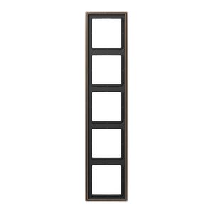 Afdekraam 5-voudig LS messing antiek