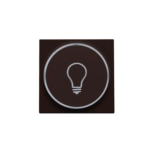 Afwerkingsset doorschijnende ring lampsymbool 6A d.brown c.