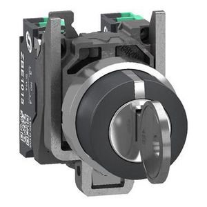Sleutelschakelaar Harmony XB4 metaal zwart 22 mm sleutel 455
