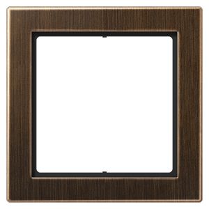 Afdekraam 1-voudig Flat Design messing ant.