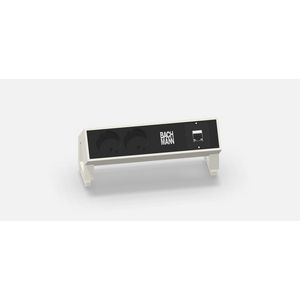 DESK 2 2x 230V RA 1x CAT6 0,2m GST o.g. incl. klem wit/zwart