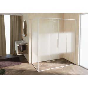 Schuifdeur RIGA 2A 1160-1190x2000mm Rose-1 motief profiel matwit