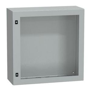 Deur 800x800x300mm IP66 / IK08 Transparant RAL70 Spacial CRN
