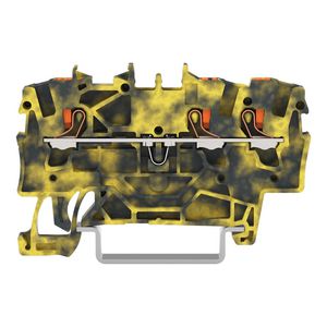 3-draads rijgklem Met Druk 1,5 mm² donkergrijs/geel VVE=100