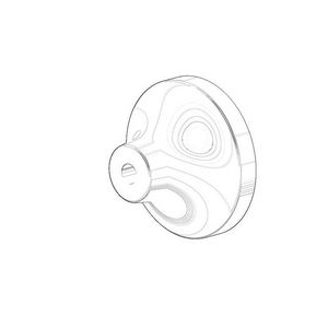 Houder v. douchegarnituren en handdouche 66x40mm chr
