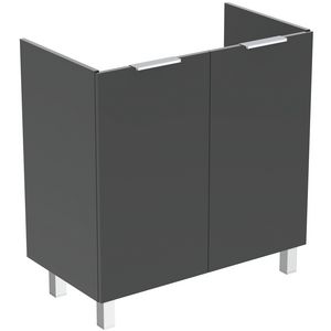 Wastafelmeubel 800x440x825mm m. 2 deuren grijs m. poten Tiempo
