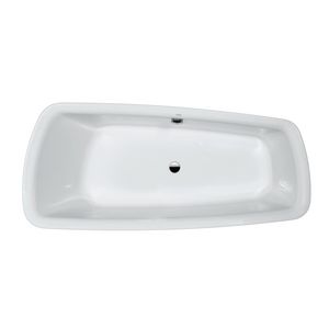Inbouwbad 1800x800mm badrand 2cm met frame zonder paneel wit