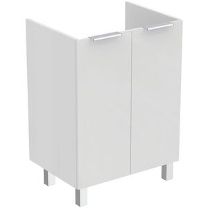 Wastafelmeubel 600x440x825mm 2 dr wit poten Tiempo