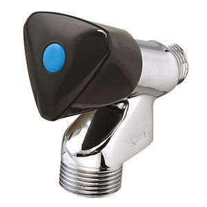 Wasmachinekraan 1/2"bt. knop zwart zonder keerklep