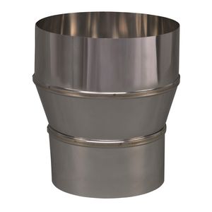 EW RVS verloopstuk 124mm uitw. - 150mm