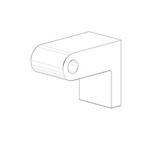 Houder voor badgreep links 40x60x73mm chr