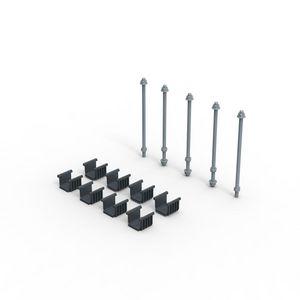 Kit Railstelhouder voor dubbele AluminiumC-rails 3200A