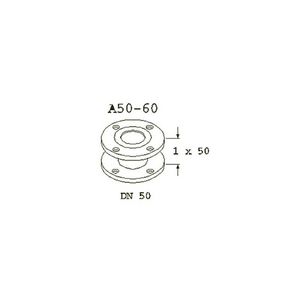 Passtuk A50-60 DN50 PN6 60mm +bouten, pakkingen