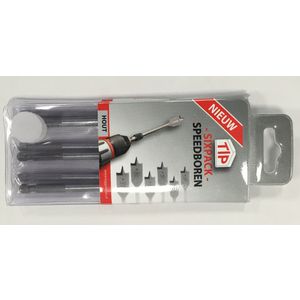 Houtboor speedborenset 6-delig 10/12/16/18/20/22mm