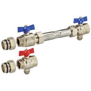 Afsluiterset voor thermische energiemeter 1" recht