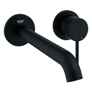 Afbouwdeel Essence L-size 2-gats wandmengkraan 1-hendel 230mm phantom black (mat zwart) (prof) excl. inbouwdeel