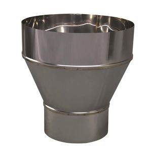 EW RVS verloopstuk 124mm uitw. - 200mm