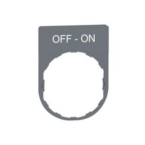 legend plate with off-on marking color plated grey VVE=10