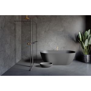Bilbao solid bad incl sifon,170x80,anthraciet mat