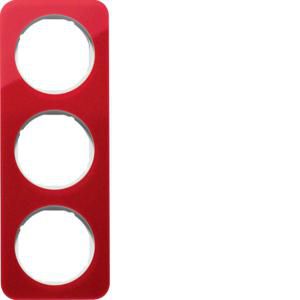 Afdekraam 3-v berker R.1 rood acryl/polarwit