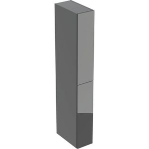 Hoge apothekerskast met twee uittreklades B24 H180 Lava Glas